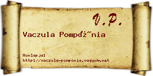 Vaczula Pompónia névjegykártya